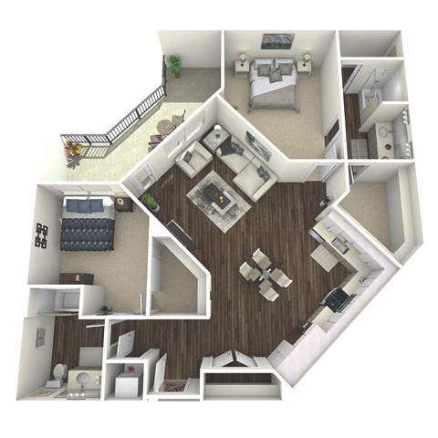 B4 Floor Plan at The Platform Urban Apartments